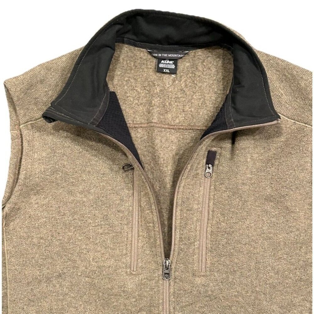 KÜHL Interceptr VestMen's Size XXL Full Zip Fleece Outdoor Hiking Brown - Picture 7 of 13